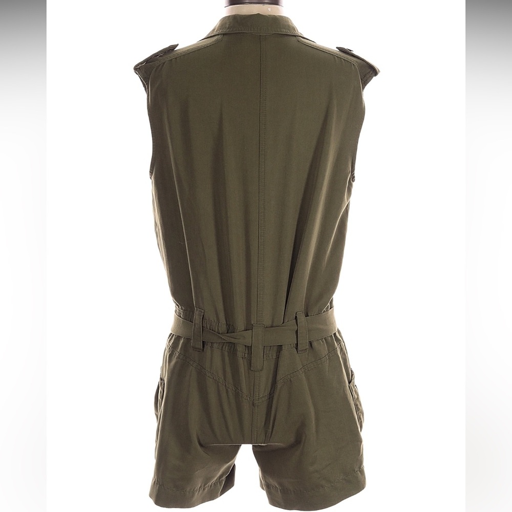 Per Se Khaki Sleeveless Romper - Picture 2 of 5